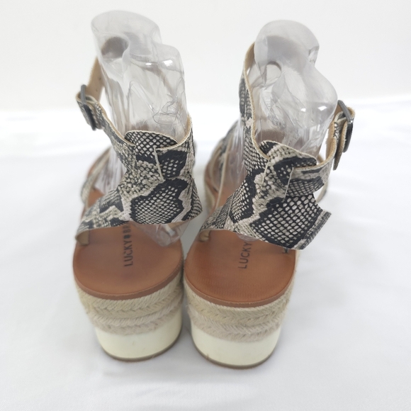 LUCKY Brand Jakina Natural Alamera Wedge Sandals Size 9.5M - Picture 5 of 15